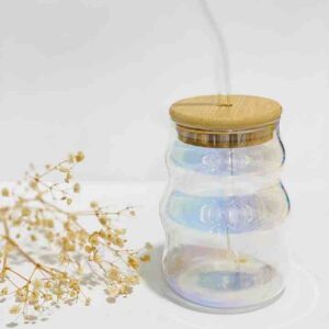 VASO PITILLO VIDRIO CORRUGADO 500 ML