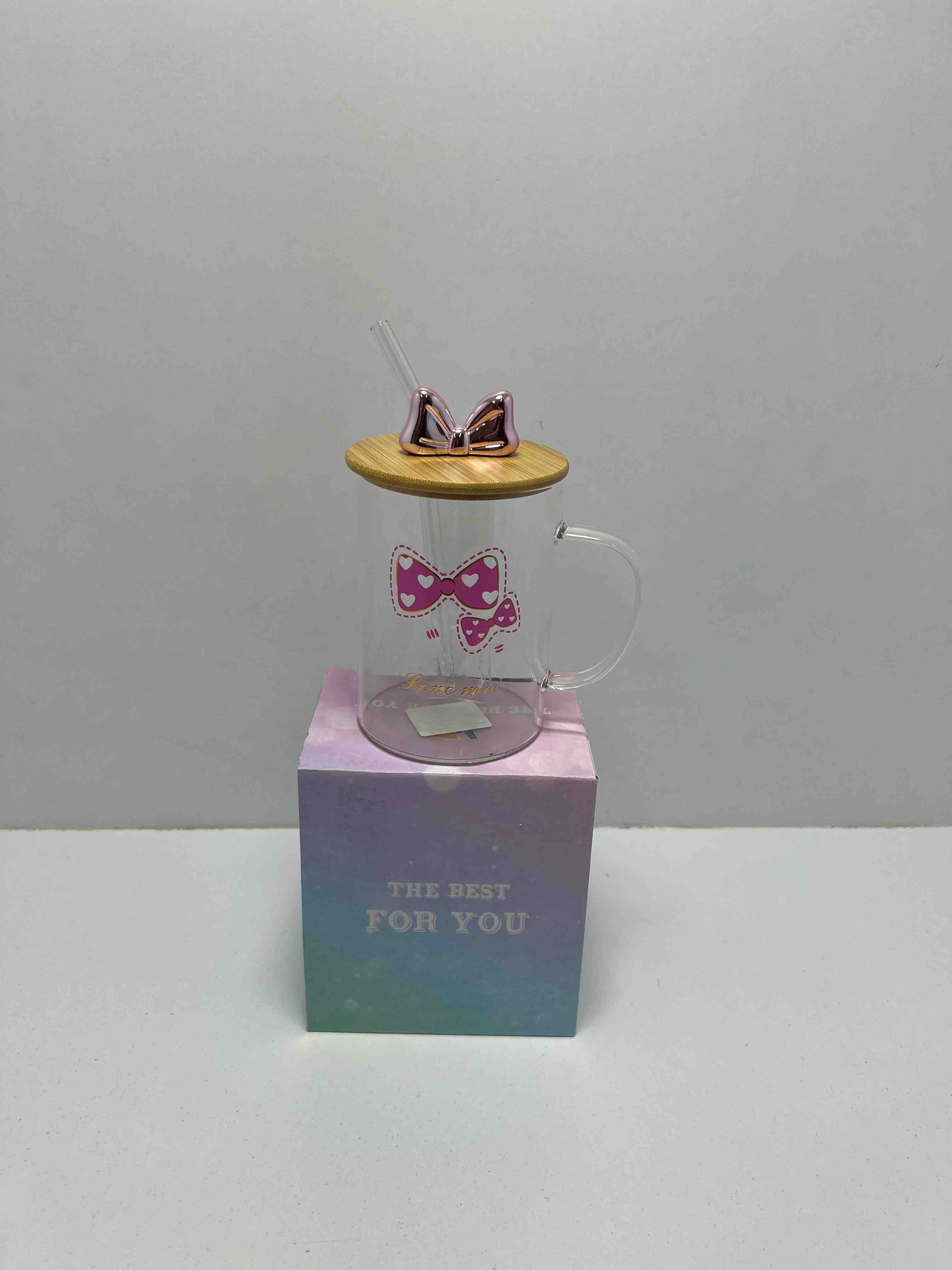 VASO PITILLO VIDRIO TAPA MOÑO