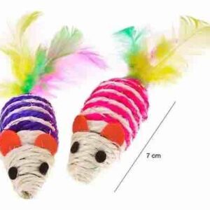 JUGUETE MASCOTA RATÓN CON PLUMA