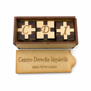 CENTRO DERECHA IZQUIERDA JUEGO MADERA