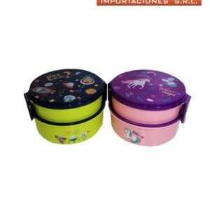 PORTA COMIDA INFANTIL REDONDO X2