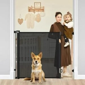PUERTA MALLA MASCOTA RETRACTIL