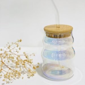 VASO PITILLO VIDRIO CORRUGADO 500ML