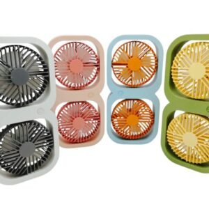 VENTILADOR RECARGABLE MESA COLORES X2