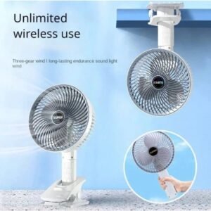 VENTILADOR RECARGABLE MESA - PINZA