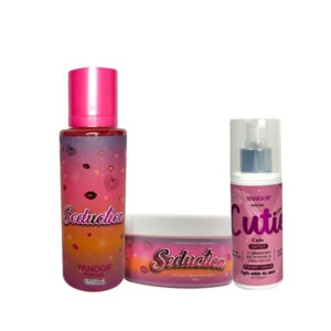 Kit de Splash y Mantequilla Corporal con Escarcha de Seduction + Perfume del Cabello (Seduction, Cutie)
