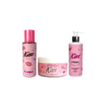 Combo de Splash + Crema Victoria + Mantequilla Corporal Escarchada Inspirada En Pomegranate & Lotus De Victoria's Secret | Kiss