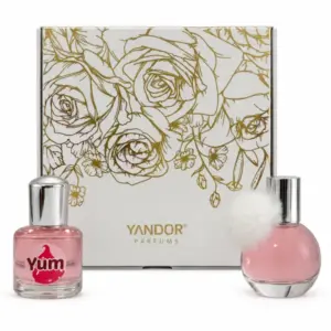 Estuche Mini Caja Blanca (20 ml c/u) | Inspirado en Yum Yum de Armaf y Cloud Pink de Ariana Grande